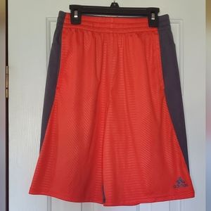 🛑 Adidas Boys L/G 14/16 Orange & Gray Shorts 🚔